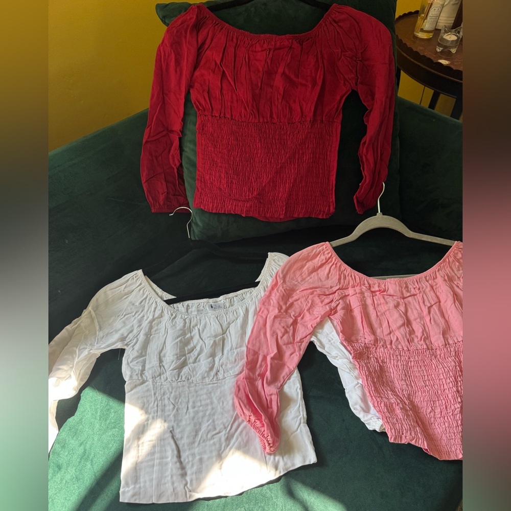 Oblong Box Shop White Retro Peasant Blouse